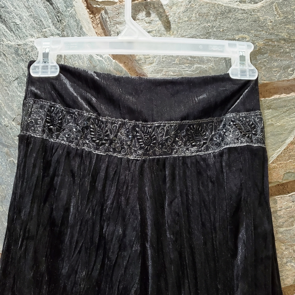 Rave Wide leg Velvet Capris sz sm - Picture 2 of 7